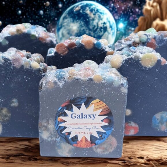 3 Fun Galaxy Themed Soap Bars Decorative Soap - Picture 3 of 3